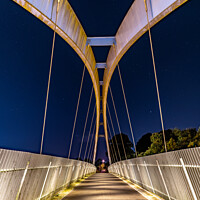 Buy canvas prints of Redhayes Bridge Exeter at night by Gary Holpin