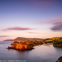 Buy canvas prints of Golden hour at Watermouth Cove by Gary Holpin