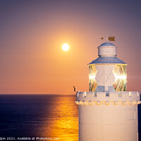 Buy canvas prints of Moon rise at Start Point Lighthouse by Gary Holpin