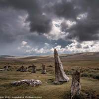 Buy canvas prints of Stormy day at Scorhill stone circle by Gary Holpin
