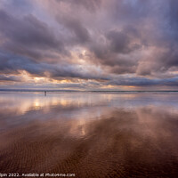 Buy canvas prints of Stormy reflections of Saunton Beach by Gary Holpin