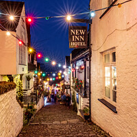 Buy canvas prints of Clovelly at Christmas by Gary Holpin