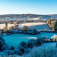 Buy canvas prints of Frosty winter morning in the Teign Valley by Gary Holpin