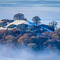 Buy canvas prints of Hill in a winter mist by Gary Holpin