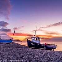 Buy canvas prints of Dawn over fishing boats on Beer Beach by Gary Holpin