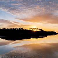 Buy canvas prints of Sunrise over the iconic treeline at Budleigh Salterton by Gary Holpin