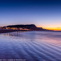 Buy canvas prints of Winter dawn over Sidmouth Beach by Gary Holpin