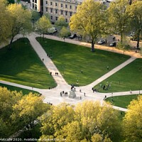 Buy canvas prints of Queen Square from the Air  by Patrick Metcalfe