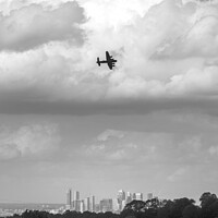 Buy canvas prints of Avro Lancaster over London by Patrick Metcalfe