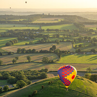 Buy canvas prints of Hot Air Balloons over the English Countryside by Patrick Metcalfe