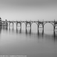 Buy canvas prints of Clevedon Pier in Monchrome by Patrick Metcalfe