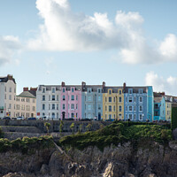 Buy canvas prints of Colorful Houses of Tenby Pembrokeshire by Patrick Metcalfe