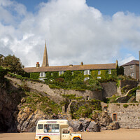 Buy canvas prints of Ice Cream Van on Tenby Beach by Patrick Metcalfe