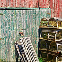 Buy canvas prints of Lobster Traps by Stephanie Moore