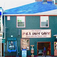 Buy canvas prints of PEI Dirt Shirt Store by Stephanie Moore