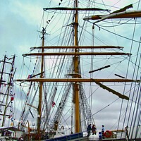 Buy canvas prints of A forest of Masts and Rigging by Stephanie Moore