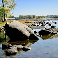 Buy canvas prints of Ottawa River Rocks by Stephanie Moore