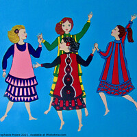Buy canvas prints of Girls Dancing by Stephanie Moore