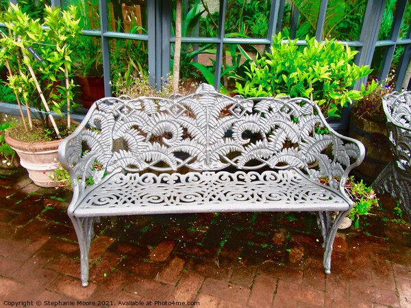 Ornate Bench Picture Board by Stephanie Moore