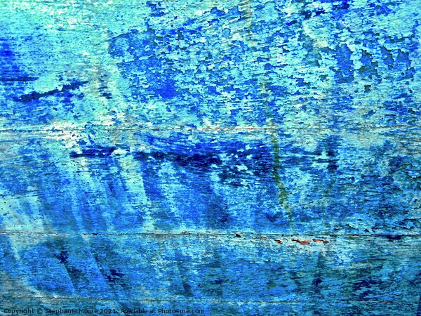 Flaking Blue paint Picture Board by Stephanie Moore