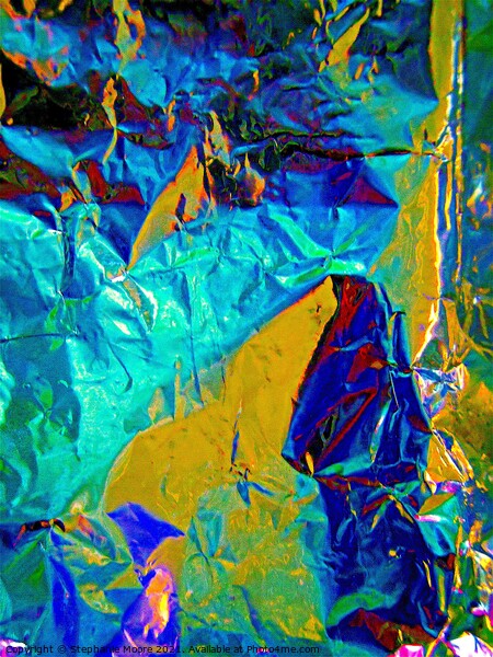 Abstract in blue and yellow Picture Board by Stephanie Moore