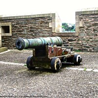 Buy canvas prints of Cannon on the Walls of Derry by Stephanie Moore