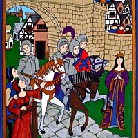 Buy canvas prints of Medieval Knights by Stephanie Moore