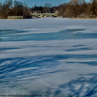 Buy canvas prints of Melting Rideau River, Ottawa, ON by Stephanie Moore
