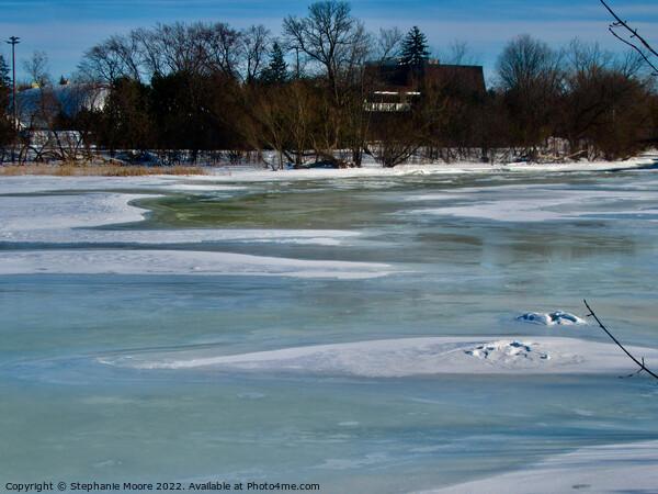 Water on the ice Picture Board by Stephanie Moore
