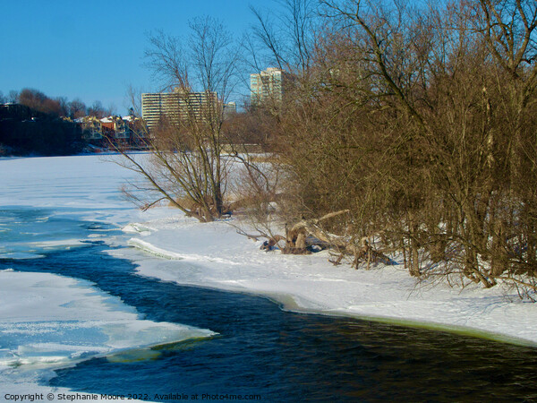 Melting ice in the Rideau River Picture Board by Stephanie Moore