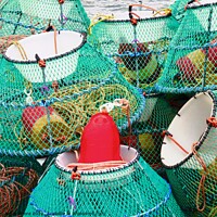 Buy canvas prints of Lobster Pots or Crab Pots by Stephanie Moore