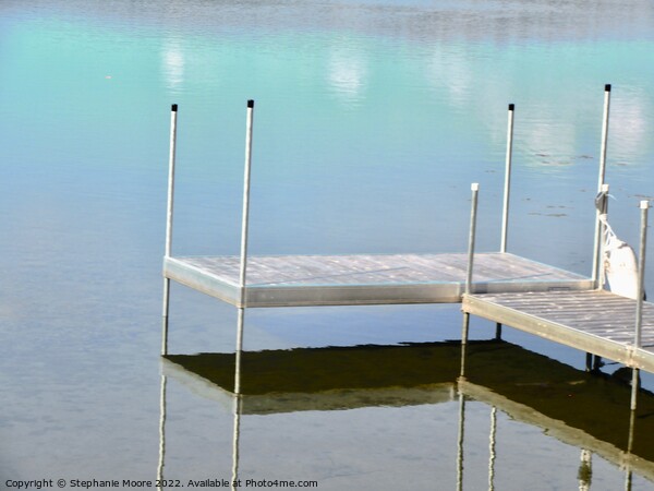 Dock Reflections Picture Board by Stephanie Moore