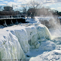 Buy canvas prints of Outdoor Frozen Rideau Falls by Stephanie Moore