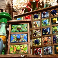 Buy canvas prints of Colourful drawers by Stephanie Moore