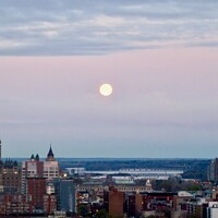 Buy canvas prints of Moon Setting over Ottawa by Stephanie Moore