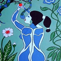 Buy canvas prints of Blue Eve by Stephanie Moore