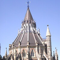 Buy canvas prints of Roof of the Parliamentary Library by Stephanie Moore