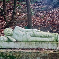 Buy canvas prints of Reclining Buddha by Stephanie Moore