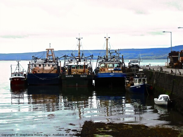 Irish Fishing boats Picture Board by Stephanie Moore