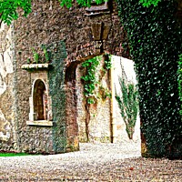 Buy canvas prints of Manor House Entrance by Stephanie Moore