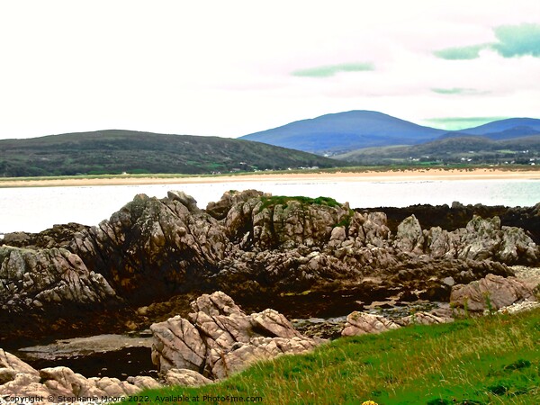 Rocks and mountains of Inishowen, Ireland Picture Board by Stephanie Moore