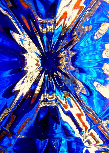 Abstract 345 - Blue explosion Picture Board by Stephanie Moore