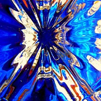 Buy canvas prints of Abstract 345 - Blue explosion by Stephanie Moore