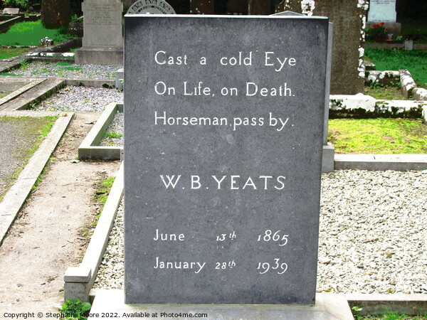 Memorial Stone for W.B. Yeats Picture Board by Stephanie Moore