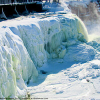 Buy canvas prints of Frozen Rideau Falls by Stephanie Moore