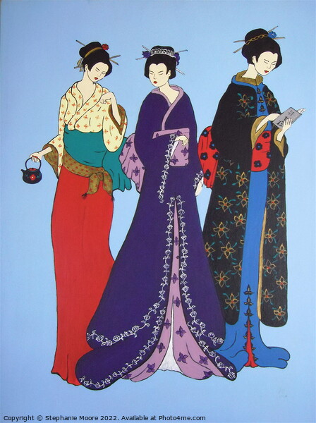 Gossiping Geishas Picture Board by Stephanie Moore