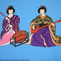 Buy canvas prints of Geisha Serenade by Stephanie Moore