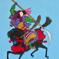 Buy canvas prints of Samurai Warrior by Stephanie Moore