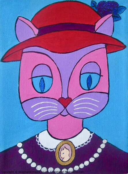 Old Woman Cat Picture Board by Stephanie Moore