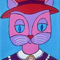 Buy canvas prints of Old Woman Cat by Stephanie Moore